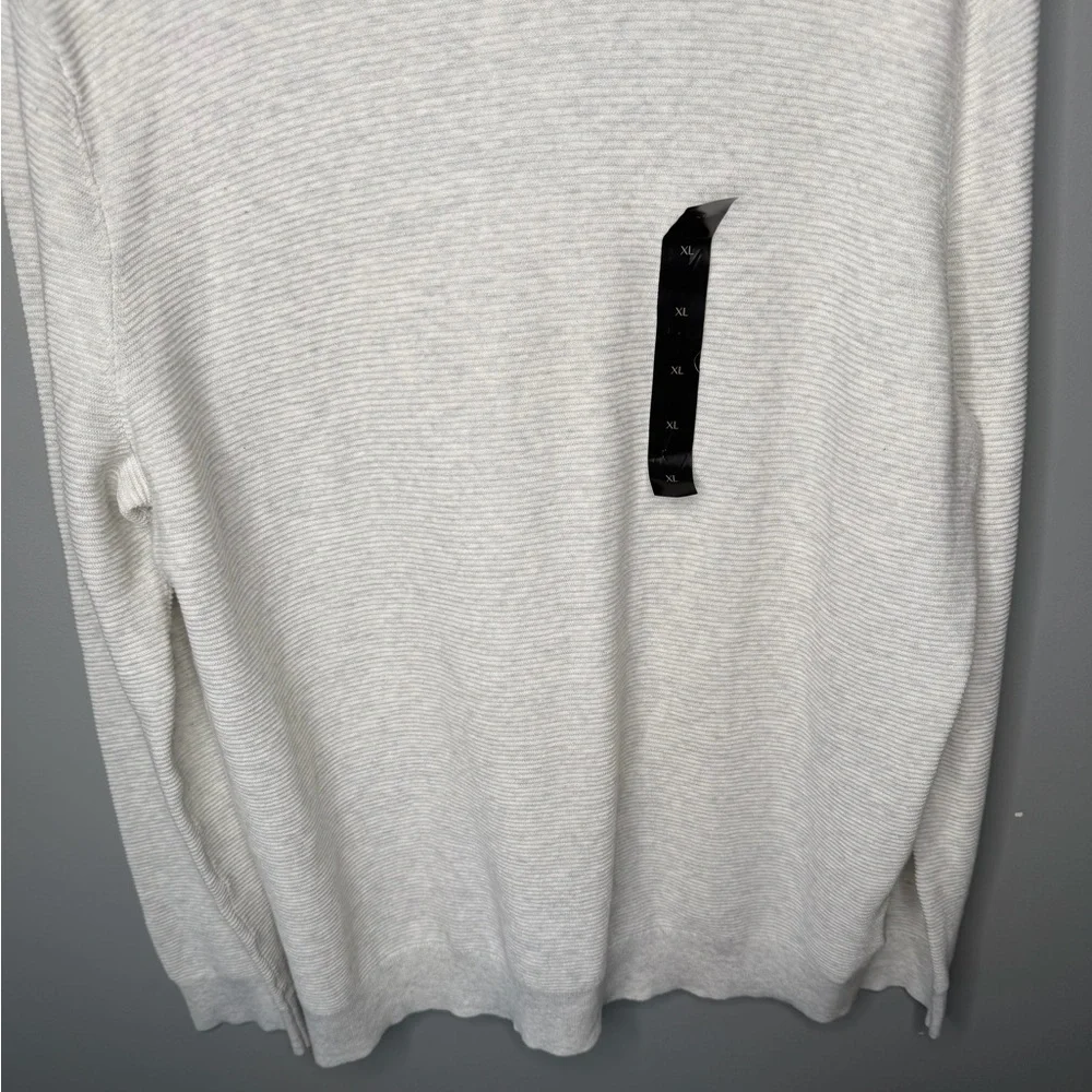 NWT Banana Republic Light Heather Grey Lightweight Thermal Sweater